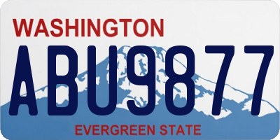 WA license plate ABU9877