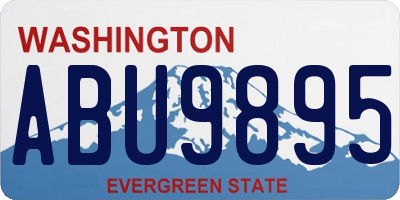 WA license plate ABU9895