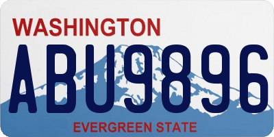 WA license plate ABU9896