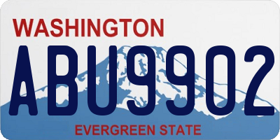 WA license plate ABU9902