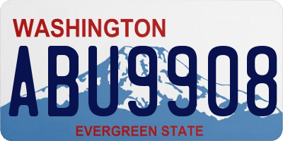 WA license plate ABU9908