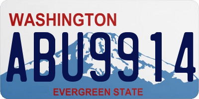 WA license plate ABU9914