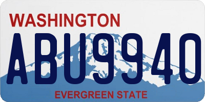 WA license plate ABU9940
