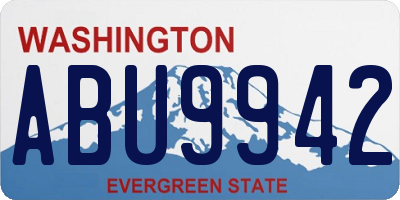 WA license plate ABU9942