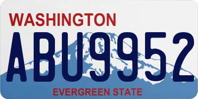 WA license plate ABU9952