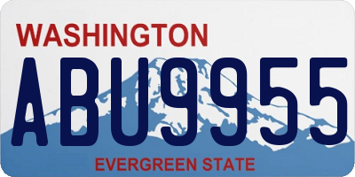 WA license plate ABU9955