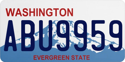 WA license plate ABU9959
