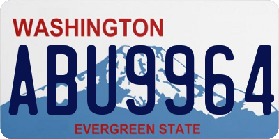 WA license plate ABU9964