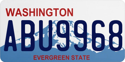 WA license plate ABU9968