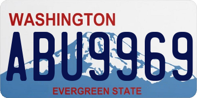 WA license plate ABU9969
