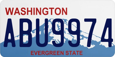 WA license plate ABU9974