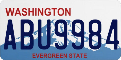 WA license plate ABU9984