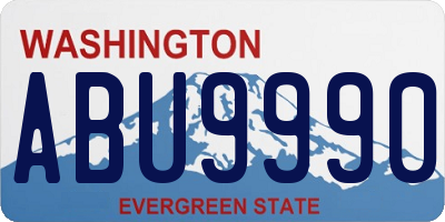 WA license plate ABU9990