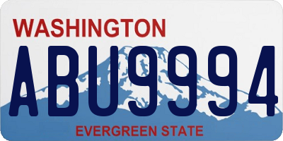 WA license plate ABU9994