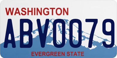 WA license plate ABV0079