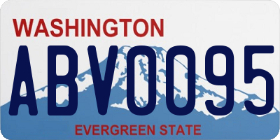 WA license plate ABV0095