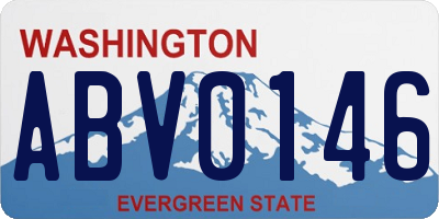 WA license plate ABV0146