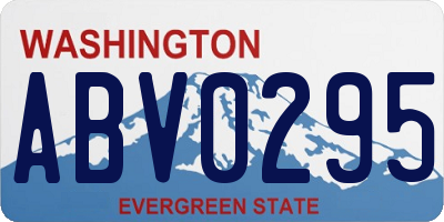 WA license plate ABV0295
