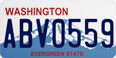 WA license plate ABV0559