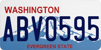 WA license plate ABV0595