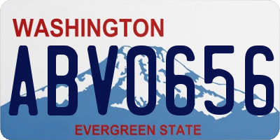 WA license plate ABV0656