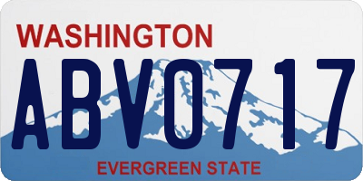 WA license plate ABV0717