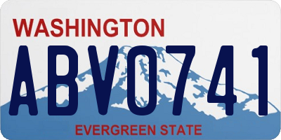 WA license plate ABV0741