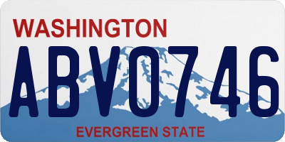 WA license plate ABV0746