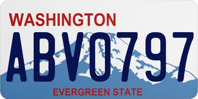 WA license plate ABV0797