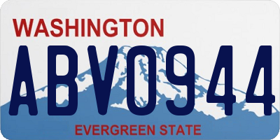 WA license plate ABV0944
