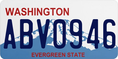 WA license plate ABV0946