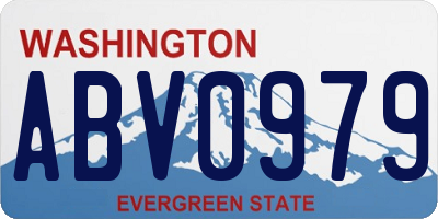 WA license plate ABV0979