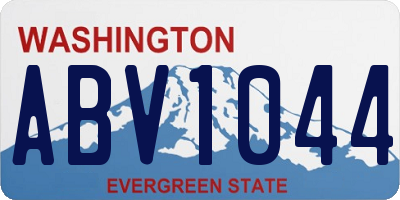 WA license plate ABV1044