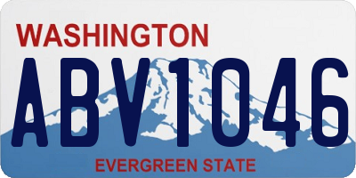 WA license plate ABV1046