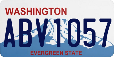 WA license plate ABV1057