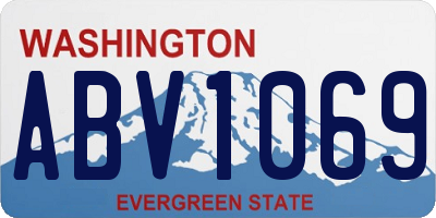WA license plate ABV1069