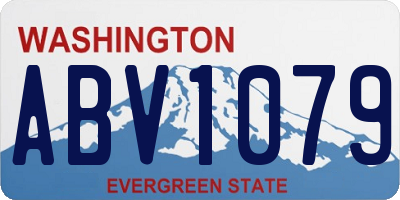 WA license plate ABV1079