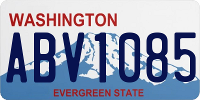 WA license plate ABV1085