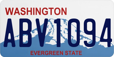 WA license plate ABV1094