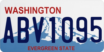 WA license plate ABV1095