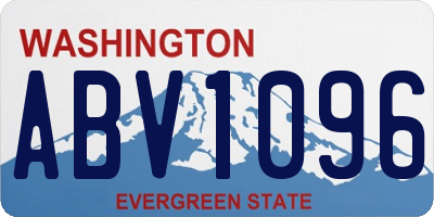 WA license plate ABV1096