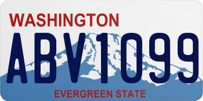 WA license plate ABV1099