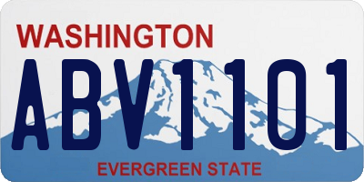 WA license plate ABV1101