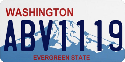 WA license plate ABV1119