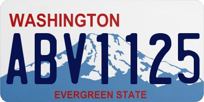WA license plate ABV1125