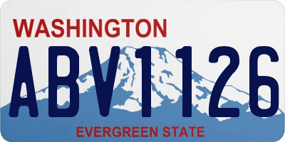 WA license plate ABV1126