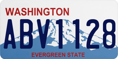 WA license plate ABV1128