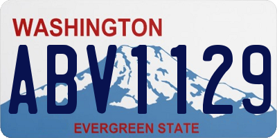 WA license plate ABV1129