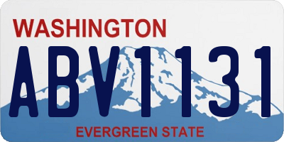WA license plate ABV1131