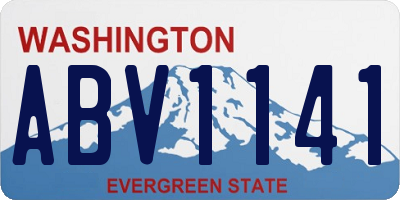 WA license plate ABV1141